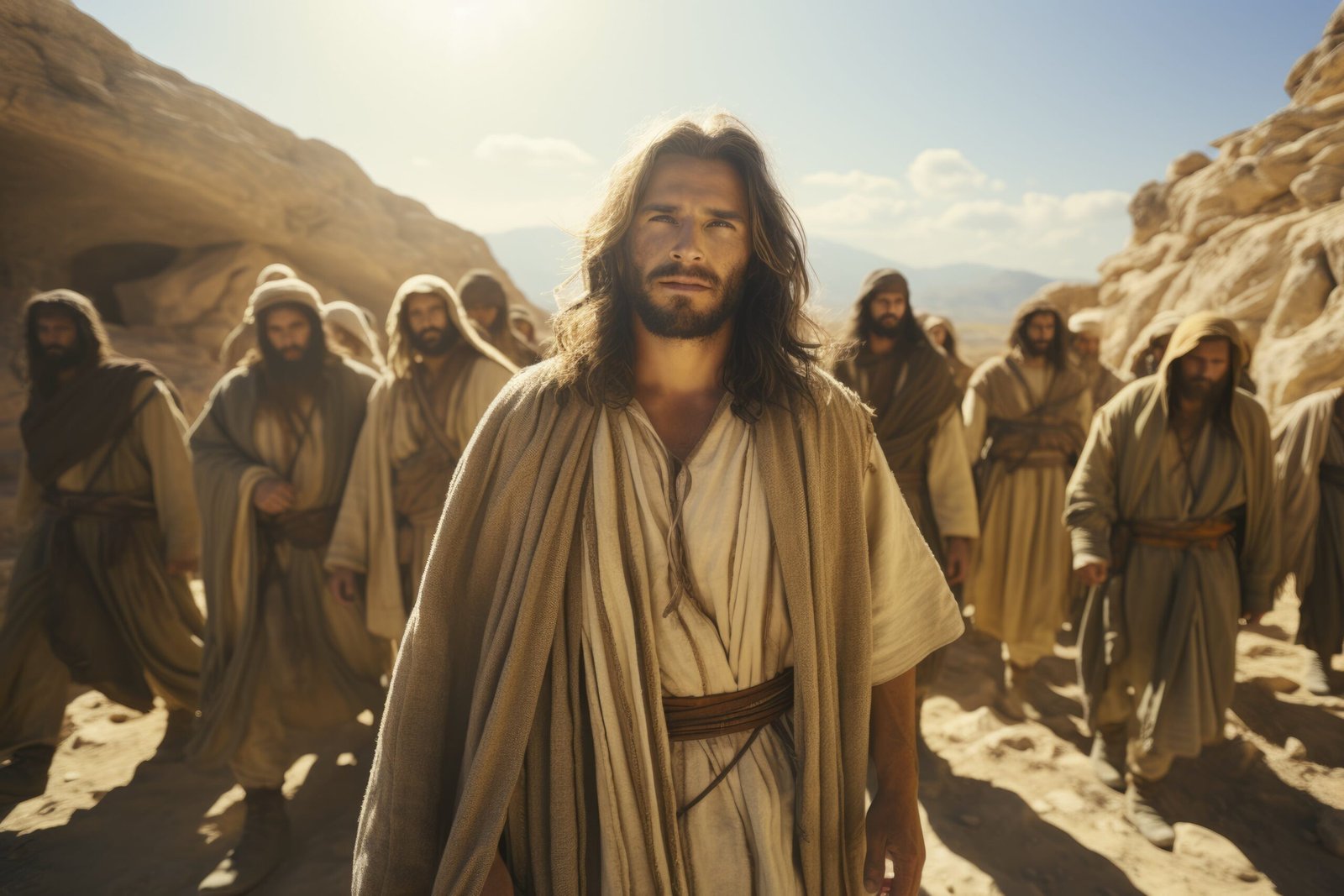 Jesus teaching on the mount